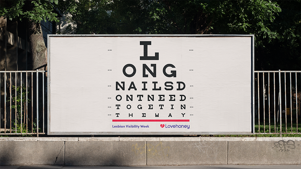 Lovehoney eyetest billboard nails 1