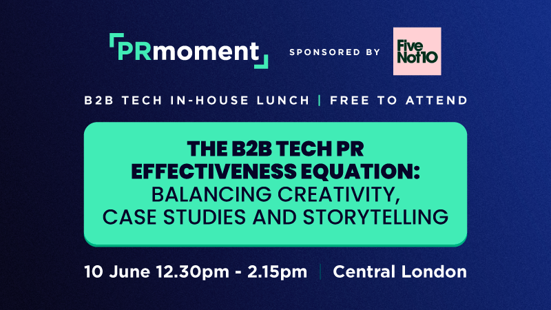 B2B Tech in-house lunch: the PR Effectiveness Equation